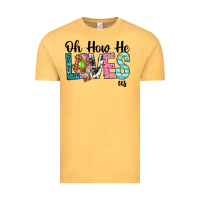 Vintage Mustard Oh how he loves us Vintage Tee - Neo Western