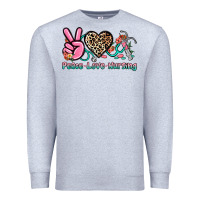 Heather Grey peace love nursing Premium Sweatshirt - NancyCooperArtShop
