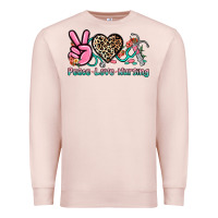 Pale Pink peace love nursing Premium Sweatshirt - NancyCooperArtShop