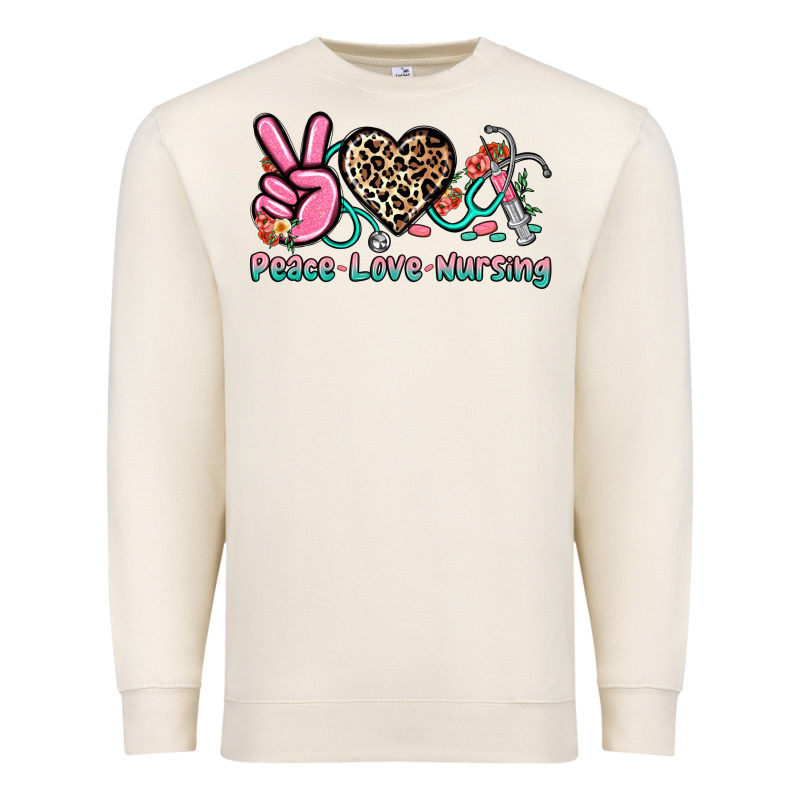 Peace Love Nursing Premium Sweatshirt by NancyCooperArtShop | Teevron