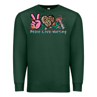 Sports Green peace love nursing Premium Sweatshirt - NancyCooperArtShop