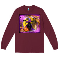 Burgundy witchy cat tumbler Long Sleeve Tee - BundleAndBundleShop