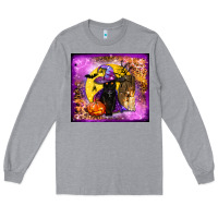 Heather Grey witchy cat tumbler Long Sleeve Tee - BundleAndBundleShop
