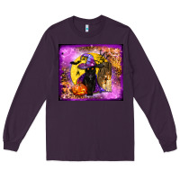 Plum witchy cat tumbler Long Sleeve Tee - BundleAndBundleShop