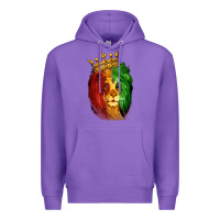 Purple Juneteenth Lion King Premium Hoodie - LillyAllenDesigns