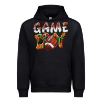 Black Game day leopard Football Urban Hoodie - NancyCooperArtShop