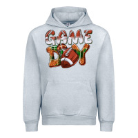 Heather Grey Game day leopard Football Urban Hoodie - NancyCooperArtShop