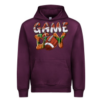 Mauve Wine Game day leopard Football Urban Hoodie - NancyCooperArtShop