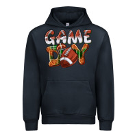 Navy Game day leopard Football Urban Hoodie - NancyCooperArtShop