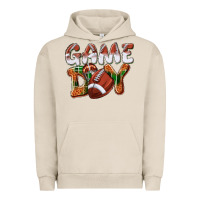 Pigment French Oak Game day leopard Football Urban Hoodie - NancyCooperArtShop
