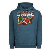 Pigment Midnight Navy Game day leopard Football Urban Hoodie - NancyCooperArtShop