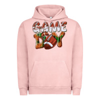 Pigment Salmon Game day leopard Football Urban Hoodie - NancyCooperArtShop