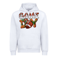 White Game day leopard Football Urban Hoodie - NancyCooperArtShop