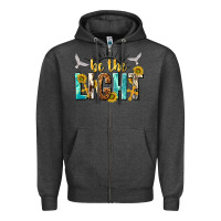 Charcoal Heather be the light Zipper Hoodie - NancyCooperArtShop