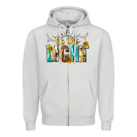 Dove Grey be the light Zipper Hoodie - NancyCooperArtShop