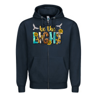 Navy be the light Zipper Hoodie - NancyCooperArtShop
