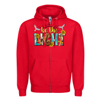 Red be the light Zipper Hoodie - NancyCooperArtShop