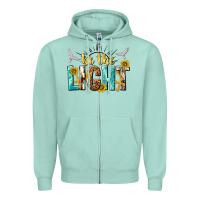 Seafoam be the light Zipper Hoodie - NancyCooperArtShop