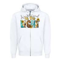 White be the light Zipper Hoodie - NancyCooperArtShop