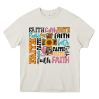 Cream faith cross Heavy Core Tee - Artiststas