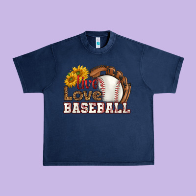Live Love Baseball Urban Heavy Tee Designed By Hra Design Shop