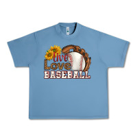 Pebble Blue live love baseball Urban Heavy Tee - HRA Design Shop