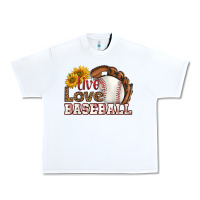 White live love baseball Urban Heavy Tee - HRA Design Shop