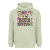 Matcha 7 years of being awesome Heavyweight Hoodie - MaliasSmallBusiness