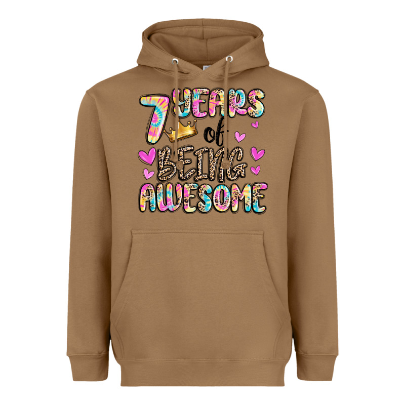 7 Years Of Being Awesome Heavyweight Hoodie by MaliasSmallBusiness | Teevron