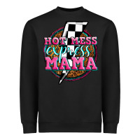 Black hot mess express mama Heavyweight Sweatshirt - Zillion Design Studio
