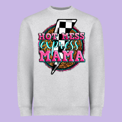 Hot Mess Express Mama Heavyweight Sweatshirt Designed By Zillion Design Studio