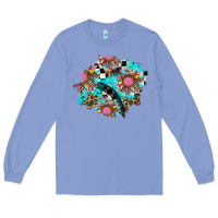Colony Blue race sunflower patches Long Sleeve Tee - AdoDesignShop