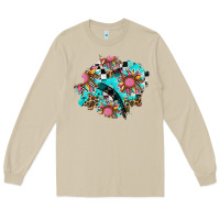 Mushroom race sunflower patches Long Sleeve Tee - AdoDesignShop