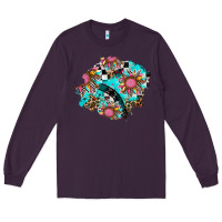 Plum race sunflower patches Long Sleeve Tee - AdoDesignShop