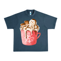 Midnight Navy hotcocoa with snowman  fa element Urban Heavy Tee - FaDigitalArtStudio