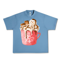 Pebble Blue hotcocoa with snowman  fa element Urban Heavy Tee - FaDigitalArtStudio