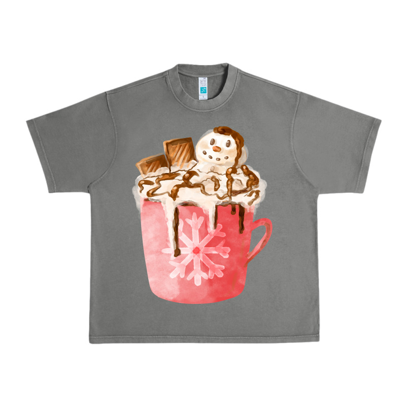 Hotcocoa With Snowman  Fa Element Urban Heavy Tee by FaDigitalArtStudio | Teevron