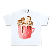 White hotcocoa with snowman  fa element Urban Heavy Tee - FaDigitalArtStudio