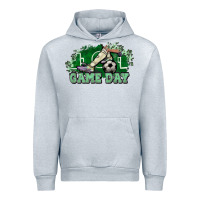 Heather Grey Game day Soccer Urban Hoodie - NancyCooperArtShop