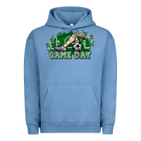Pigment Pebble Blue Game day Soccer Urban Hoodie - NancyCooperArtShop