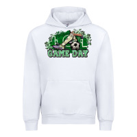 White Game day Soccer Urban Hoodie - NancyCooperArtShop