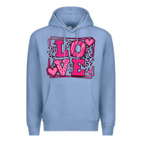 Colony Blue Love leopard frame Premium Hoodie - LillyAllenDesigns