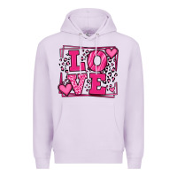 Lilac Love leopard frame Premium Hoodie - LillyAllenDesigns