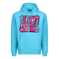 Ocean Blue Love leopard frame Premium Hoodie - LillyAllenDesigns