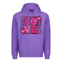 Purple Love leopard frame Premium Hoodie - LillyAllenDesigns
