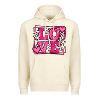 Sandshell Love leopard frame Premium Hoodie - LillyAllenDesigns