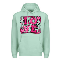 Seafoam Love leopard frame Premium Hoodie - LillyAllenDesigns