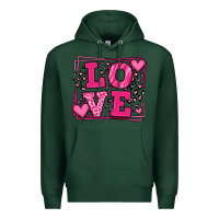 Sports Green Love leopard frame Premium Hoodie - LillyAllenDesigns