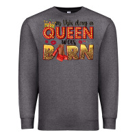 Charcoal Heather on this day a queen was born Premium Sweatshirt - NancyCooperArtShop
