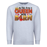 Heather Grey on this day a queen was born Premium Sweatshirt - NancyCooperArtShop